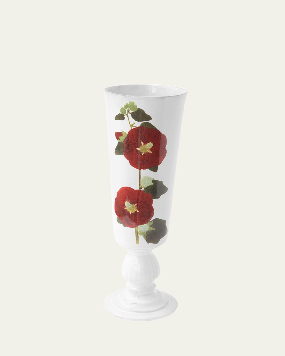 x John Derian Red Hollyhock Vase, 14"